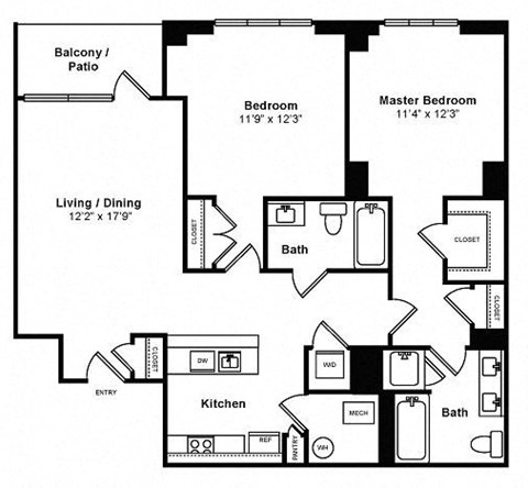 Floor plan at IO Piazza by Windsor